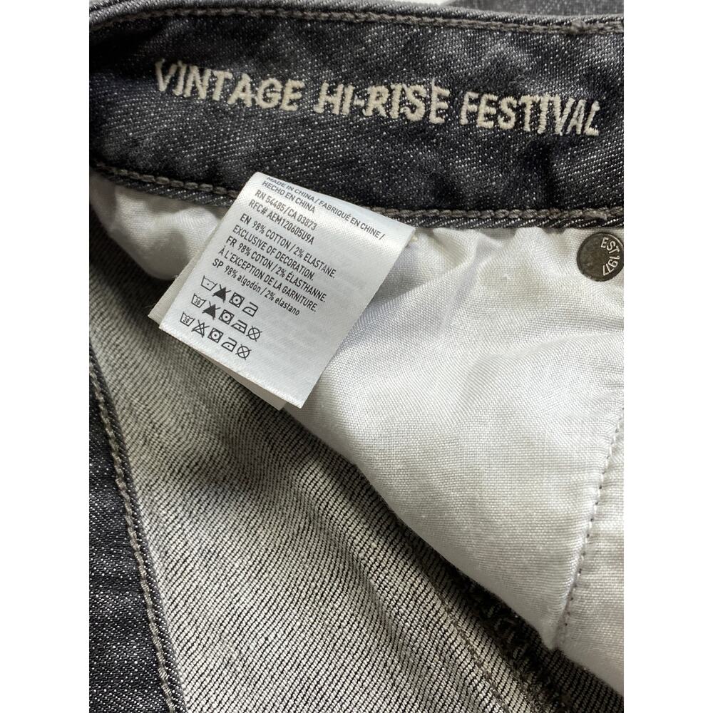 American Eagle Vintage Hi-Rise Festival Shorts Gray Studded Women's Size 10 Boho - Picture 5 of 9